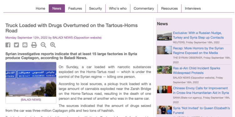 Neuveriteľné správy – Syrian Observer z 12.9. 2022