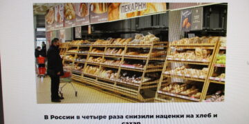 Zníženie cien základných potravín v roku 2022 v Rusku