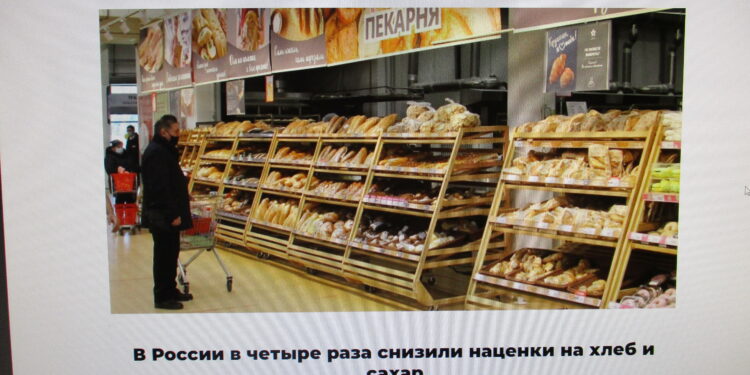 Zníženie cien základných potravín v roku 2022 v Rusku
